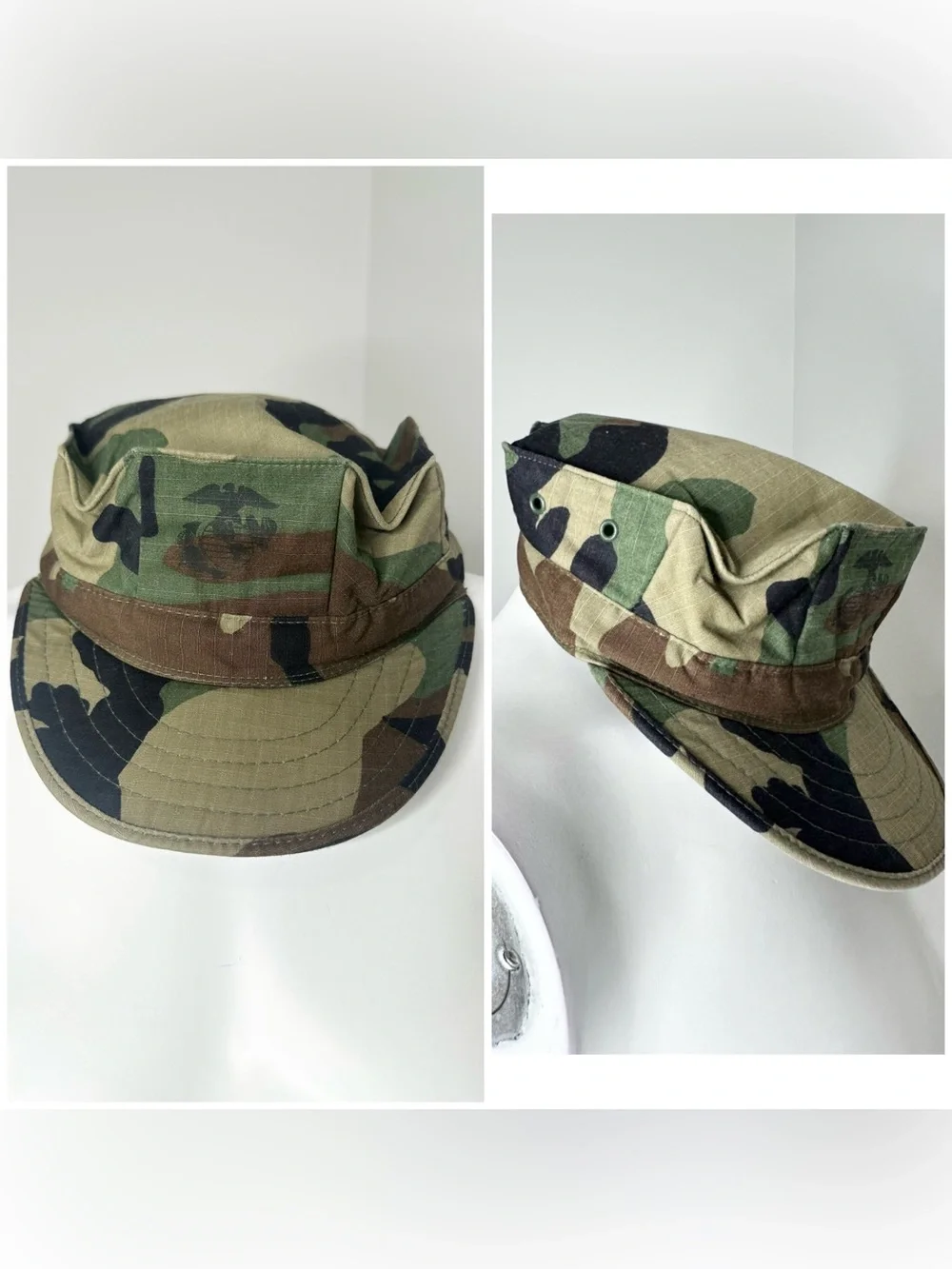Camouflage Military-Style Cadet Cap - small